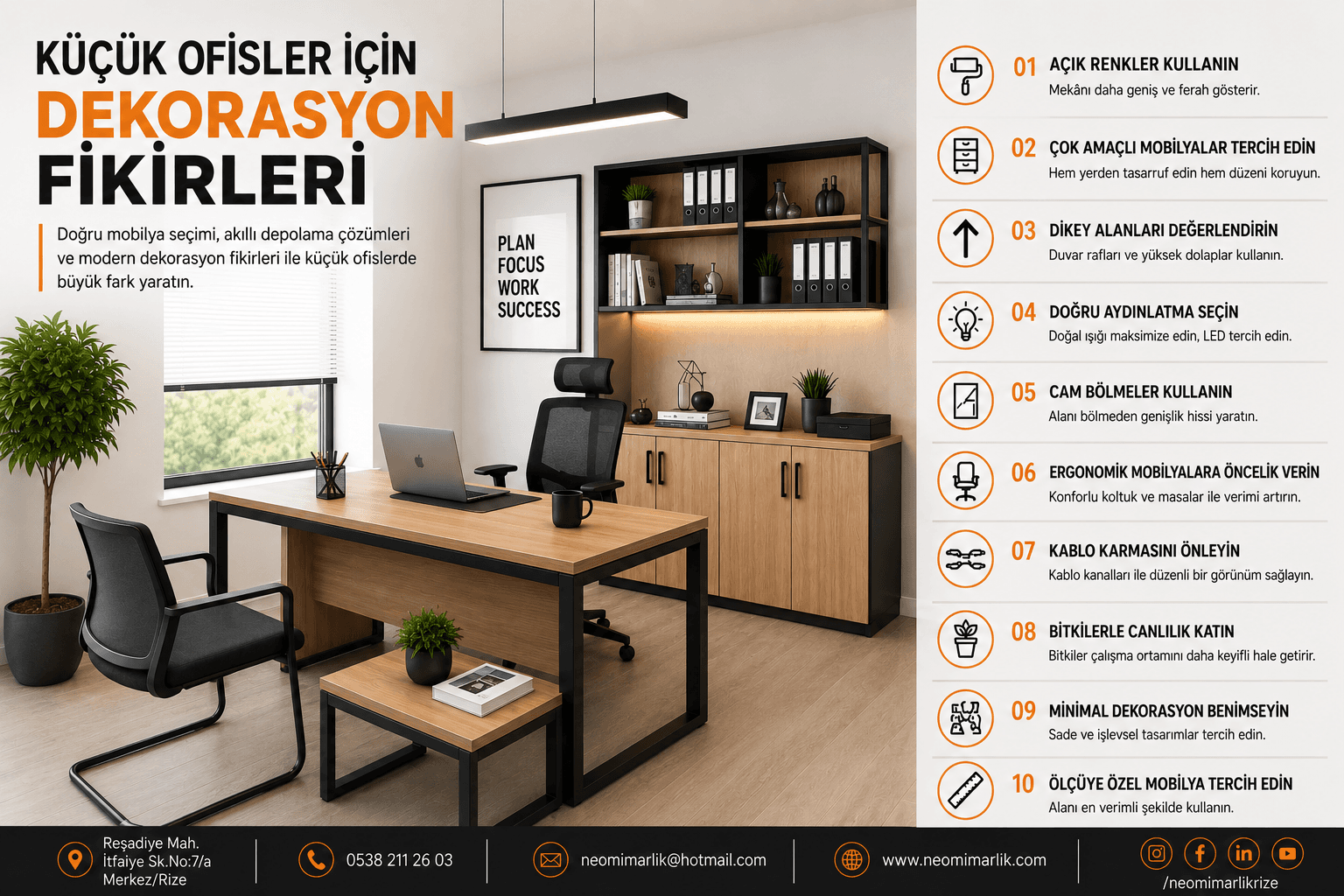 Küçük Ofisler İçin Dekorasyon Fikirleri