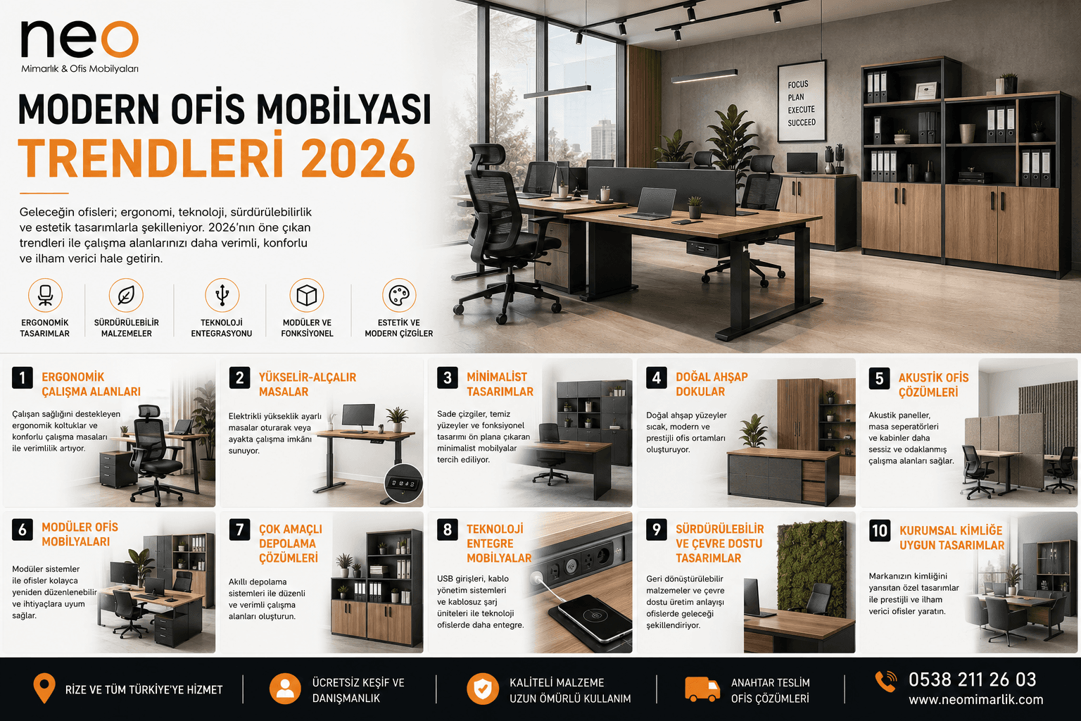 Modern Ofis Mobilyası Trendleri 2026