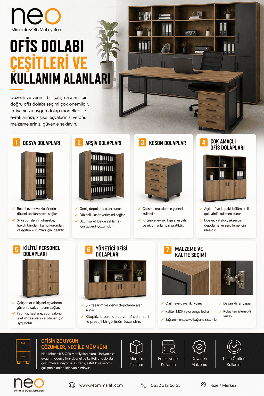 Ofis Dolabı Çeşitleri ve Kullanım Alanları