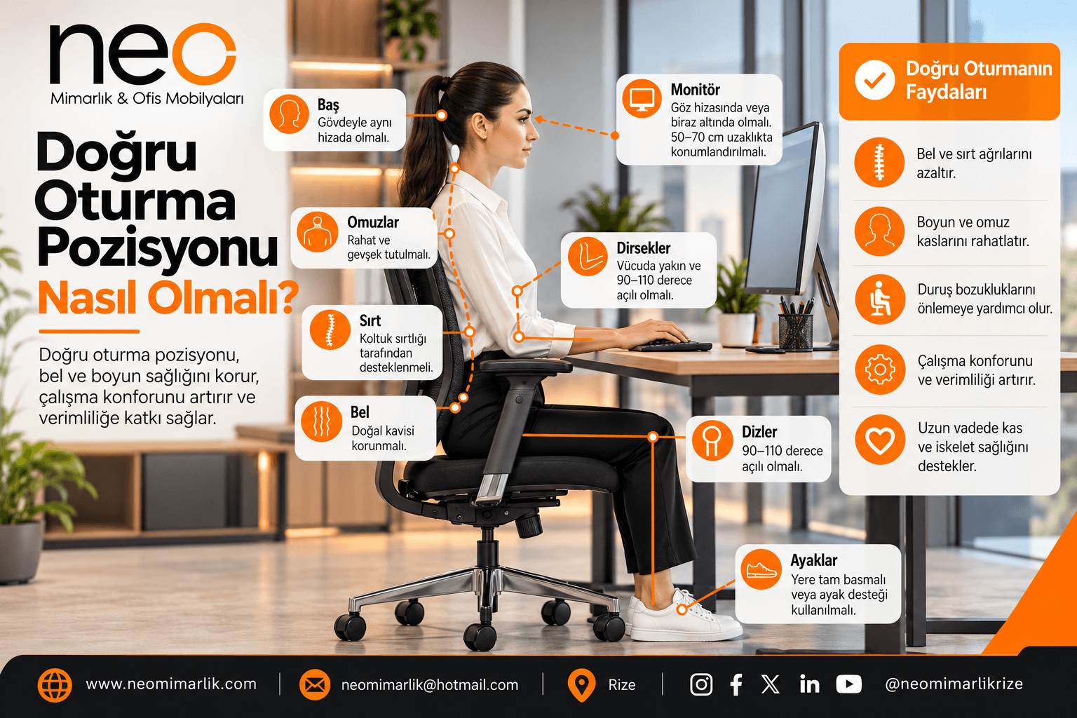Doğru Oturma Pozisyonu Nasıl Olmalı?